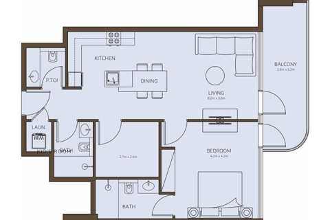 Wohnung zum Verkauf in Dubai, VAE 1 Schlafzimmer, 80 m2 Nr. 690167 - Foto 5