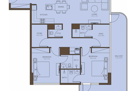 Wohnung zum Verkauf in Dubai, VAE 1 Schlafzimmer, 80 m2 Nr. 690167 - Foto 6