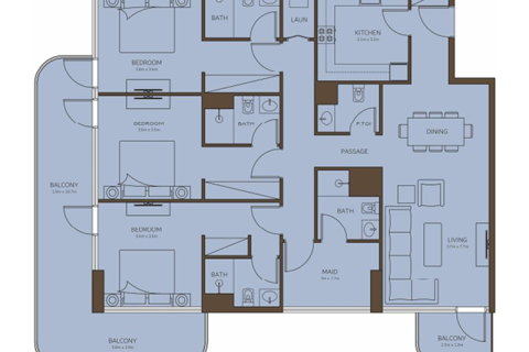 Wohnung zum Verkauf in Dubai, VAE 1 Schlafzimmer, 80 m2 Nr. 690167 - Foto 7