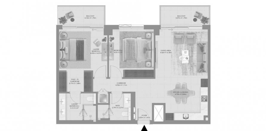 Apartman u Aurea u gradu Mina Rashid, Dubai, UAE 2 spavaće sobe, 114 m2 Br. 645142