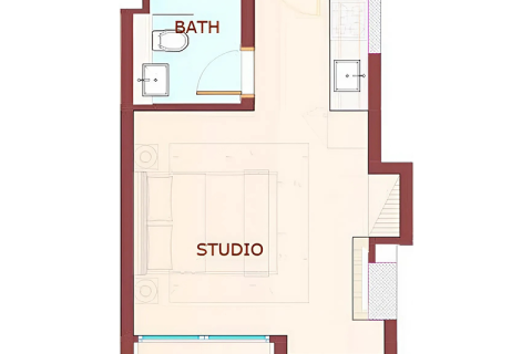 Apartment til salg i Al Marjan Island, Ras Al Khaimah, UAE 1 værelse, 23 kvm № 690097 - foto 5