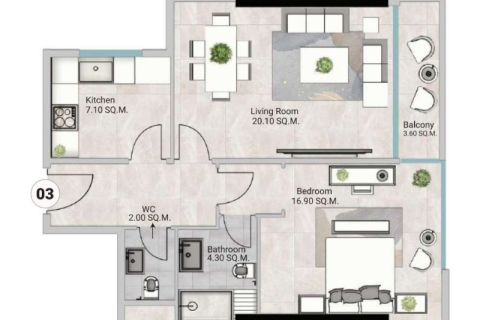 Dzīvoklis Ajmanjā, AAE 1 istaba, 84 m2 Nr. 690100 - attēls 5