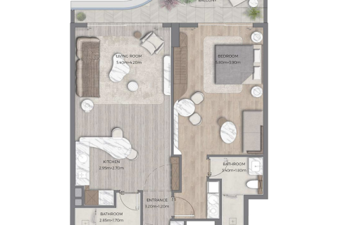 Apartment in Dubai, UAE 1 bedroom, 80 sq.m. № 690099 - photo 4