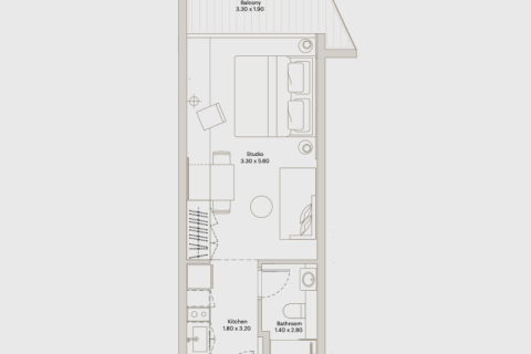 Appartement te koop in Downtown Jebel Ali, Dubai, VAE 1 kamer, 38 vr.m., nr 690102 - foto 6