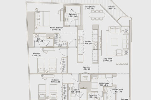 Appartement te koop in Downtown Jebel Ali, Dubai, VAE 1 kamer, 38 vr.m., nr 690102 - foto 9