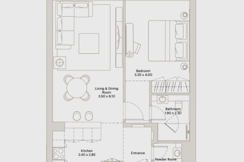 Appartement te koop in Downtown Jebel Ali, Dubai, VAE 1 kamer, 38 vr.m., nr 690102 - foto 7