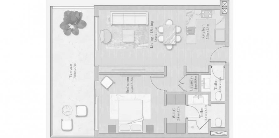 Apartemen di Emerge Residences di Nadd Al Sheba, Dubai, UEA 1 kamar tidur, 81.85 m2 nomor 637875