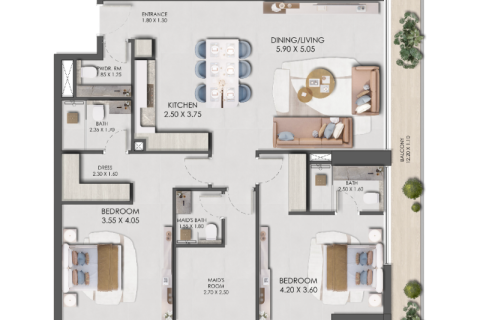 Dzīvoklis Jumeirah Village Circle, Dubaijā, AAE 1 istaba, 34 m2 Nr. 732621 - attēls 8