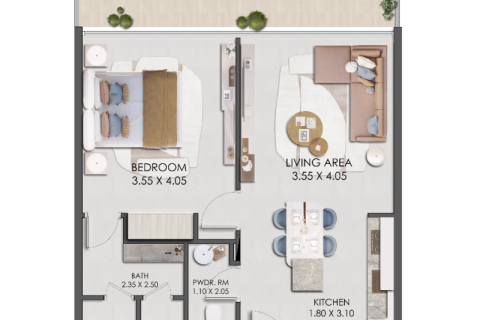 Dzīvoklis Jumeirah Village Circle, Dubaijā, AAE 1 istaba, 34 m2 Nr. 732621 - attēls 7