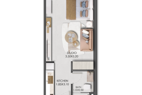 Dzīvoklis Jumeirah Village Circle, Dubaijā, AAE 1 istaba, 34 m2 Nr. 732621 - attēls 6
