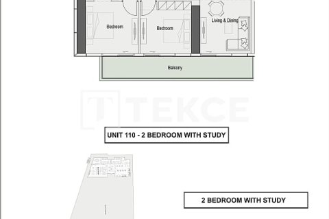 Appartement te koop in Dubai, VAE 2 slaapkamers, 105 vr.m., nr 652484 - foto 16