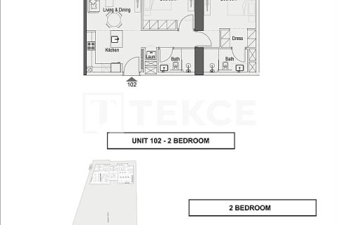 Appartement te koop in Dubai, VAE 2 slaapkamers, 105 vr.m., nr 652484 - foto 18