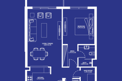 Byt v Jumeirah Village Circle, Dubai, SAE 1 pokoj, 35 m² Č.: 690235 - fotografie 10
