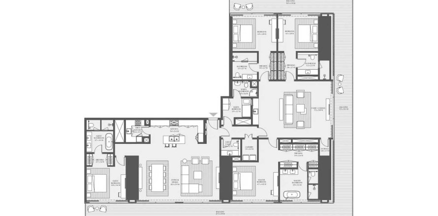 Lakás az Akala lakóparkban itt: DIFC, Dubai, EAE, 4 hálószoba, 436.44 m², azonosító: 713907