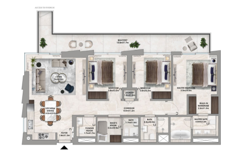 דירה למכירה ב Dubai Hills Estate, Dubai, איחוד האמירויות  1 חדר שינה, 70 מ"ר, מספר 689766 - תמונה 6