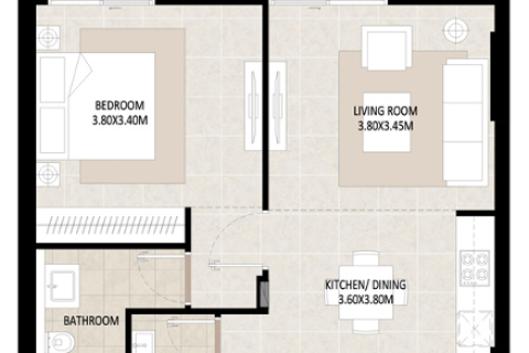 Apartment sa Town Square, Dubai, UAE 1 silid-tulugan, 59 sq.m. № 728480 - larawan 8