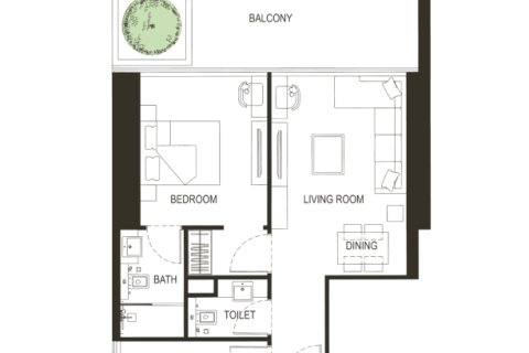 Apartament na sprzedaż w Dubai Sports City, Dubai, ZEA 1 pokój, 35 mkw., nr 728486 - zdjęcie 17