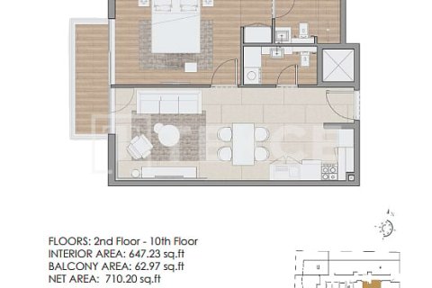 Διαμέρισμα σε Jumeirah Village Circle, Dubai, ΗΑΕ 1 υπνοδωμάτιο, 69 τ.μ. Αρ. 701732 - φωτογραφία 21
