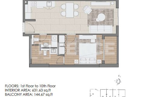 Διαμέρισμα σε Jumeirah Village Circle, Dubai, ΗΑΕ 1 υπνοδωμάτιο, 69 τ.μ. Αρ. 701732 - φωτογραφία 22