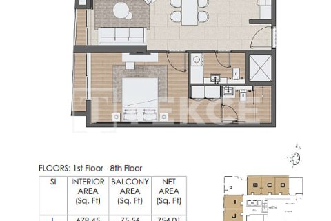 Διαμέρισμα σε Jumeirah Village Circle, Dubai, ΗΑΕ 1 υπνοδωμάτιο, 69 τ.μ. Αρ. 701732 - φωτογραφία 20