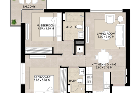 Apartamento para venda em Town Square, Dubai, EAU 1 quarto № 689951 - foto 5