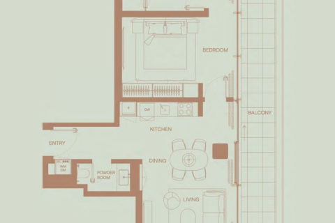 Leilighet til salgs i Dubai, Emiratene 1 rom, 40 kvm Nr. 689958 - Foto 6