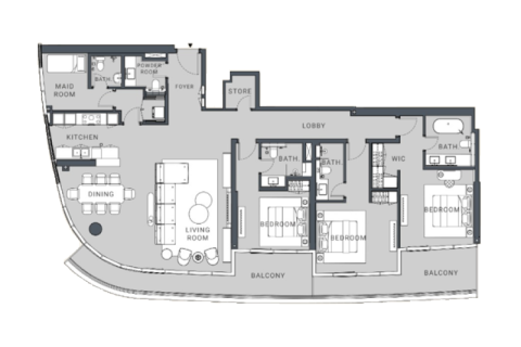 Apartament na sprzedaż w Al Marjan Island, Ras Al Khaimah, ZEA 1 sypialnia, 222 mkw., nr 689960 - zdjęcie 25