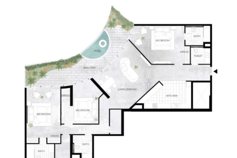 Apartment in Al Furjan, Dubai, UAE 1 bedroom, 172 sq.m. № 690119 - photo 4