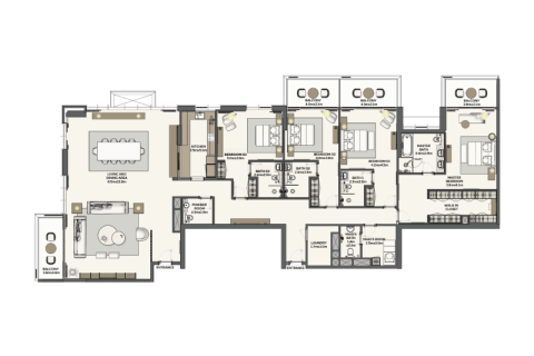 Dubai, BAE’de satılık daire 1 yatak odası, 139 m&sup2; No 690122 - fotoğraf 6