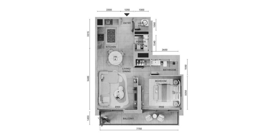 Пәтер Mirdad Towers, Motor City, Дубай, БАӘ-да 1 жатын бөлме, 73 м² № 660621