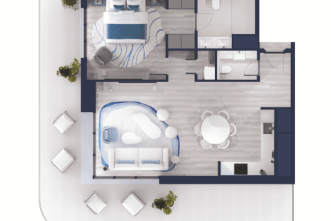 Wohnung zum Verkauf in Al Marjan Island, Ras Al Khaimah, VAE 1 Schlafzimmer, 90 m2 Nr. 689987 - Foto 4