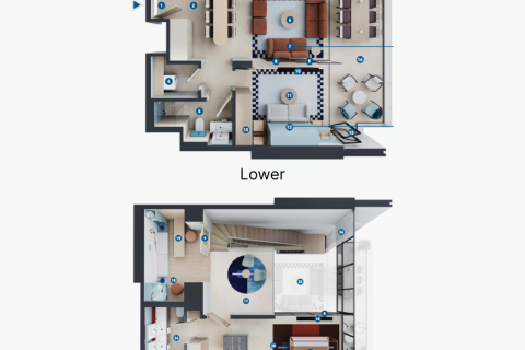 Apartament na sprzedaż w Dubai Marina, Dubai, ZEA 1 pokój, 37 mkw., nr 690130 - zdjęcie 10