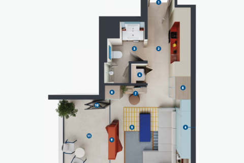 Apartament na sprzedaż w Dubai Marina, Dubai, ZEA 1 pokój, 37 mkw., nr 690130 - zdjęcie 6