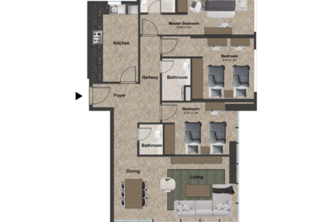 Apartament na sprzedaż w Dubai Sports City, Dubai, ZEA 1 pokój, 38 mkw., nr 732470 - zdjęcie 8