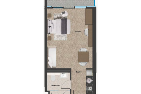 Apartament na sprzedaż w Dubai Sports City, Dubai, ZEA 1 pokój, 38 mkw., nr 732470 - zdjęcie 5