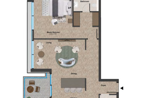 Apartament na sprzedaż w Dubai Sports City, Dubai, ZEA 1 pokój, 38 mkw., nr 732470 - zdjęcie 6