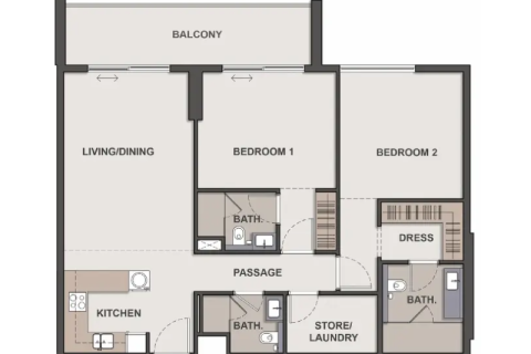 Wohnung zum Verkauf in Arjan, Dubai, VAE 1 Schlafzimmer, 69 m2 Nr. 732468 - Foto 6