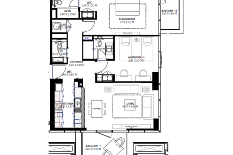 Apartament na sprzedaż w Mina Al Arab, Ras Al Khaimah, ZEA 1 sypialnia, 88 mkw., nr 689851 - zdjęcie 7