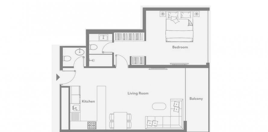 Apartment ELITZ 2 i Jumeirah Village Circle, Dubai, UAE 1 soveværelse, 92.47 kvm № 304078