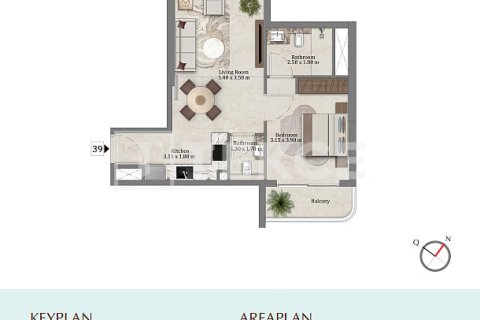 Apartment til salg i Dubai, UAE 2 soveværelser, 74 kvm № 738917 - foto 27