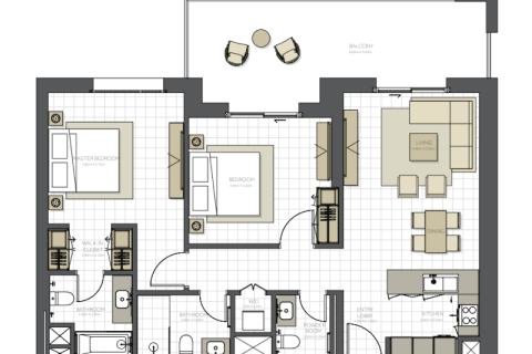 Apartment til salg i Maryam Island, Sharjah, UAE 1 soveværelse, 69 kvm № 690251 - foto 7