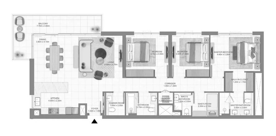 Квартира в Golf Vale в Dubai South (Dubai World Central), Дубай, ОАЕ 4 кімнати, 160.16м2 № 699170