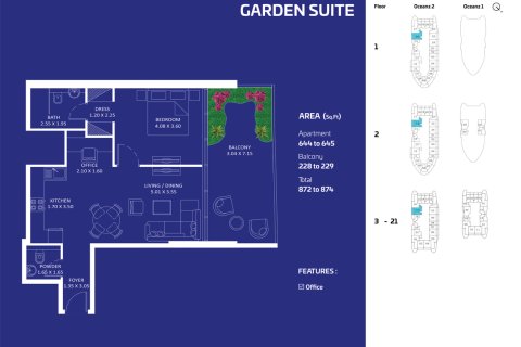 Wohnung zum Verkauf in Maritime City, Dubai, VAE 1 Zimmer, 37 m2 Nr. 728631 - Foto 7