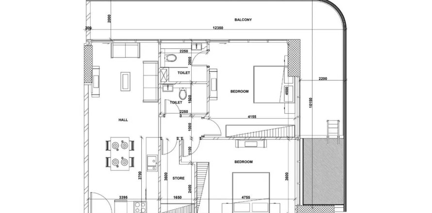 Floor plan «2BR», 2 bedrooms, in Peace Lagoons 2