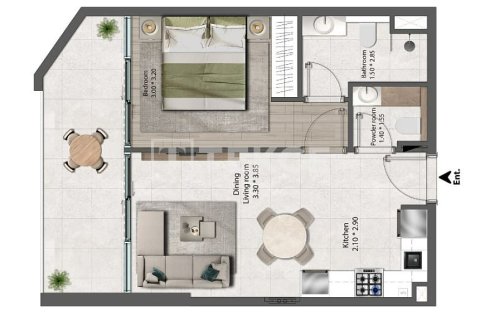 Apartament de vânzare în Dubai, EAU 2 dormitoare, 88 mp. №739943 - poză 16