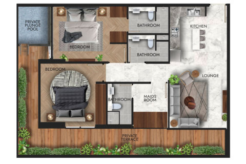 Apartment sa Jumeirah Village Circle, Dubai, UAE 1 silid, 39 sq.m. № 732746 - larawan 4