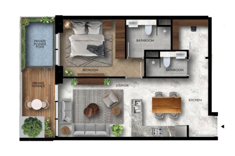 Apartment sa Jumeirah Village Circle, Dubai, UAE 1 silid, 39 sq.m. № 732746 - larawan 3