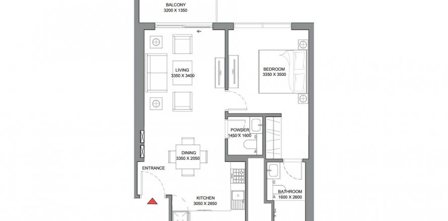 Apartmán v 310 RIVERSIDE CRESCENT v Nadd Al Sheba, Dubai, SAE 1 spálňa, 64.73 m2 č. 354592