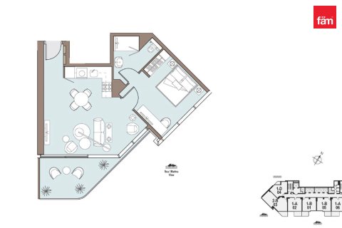 Apartment in Dubai, UAE 1 bedroom, 68.1 sq.m. № 763050 - photo 8