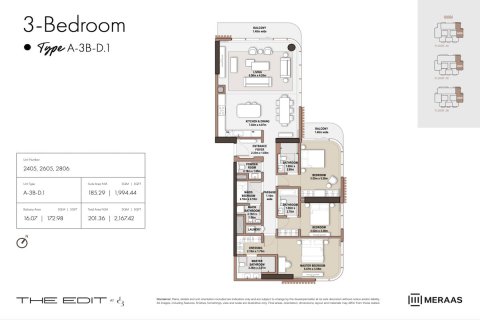 Пәтер Dubai Design District, Дубай, БАӘ-да 3 жатын бөлмелер, 201.3 м² № 713012 - фото 21
